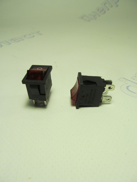 Кнопка Вкл\Выкл клавиша средняя 4 контакта 2 положения с подсветкой