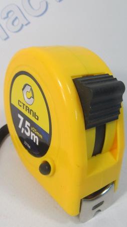 Рулетка 7,5м*25мм пластиковый корпус СТАЛЬ