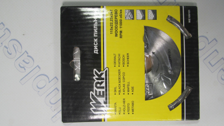 Диск для циркулярных пил 115*22*24 Z WERK