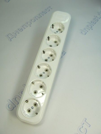 Колодка 6 гнезд с зазем. ALFA (10164)