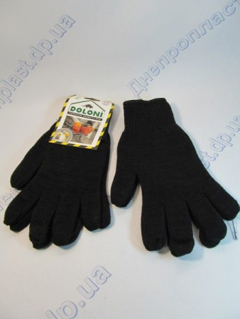 Перчатки c точкой (двойная вязка) ЗИМА №648  DOLONI