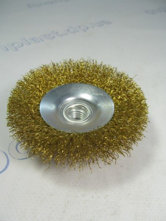 Щетка-крацовка диск. с наклоном 100мм, гайка М-14 (волн. проволка)