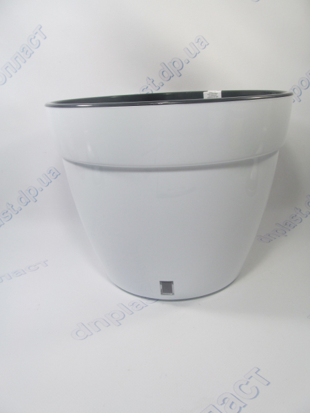 Вазон АСТИ (12,0 л) белый-чёрный