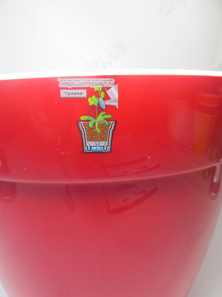 Вазон АСТИ (12,0 л) красный-белый