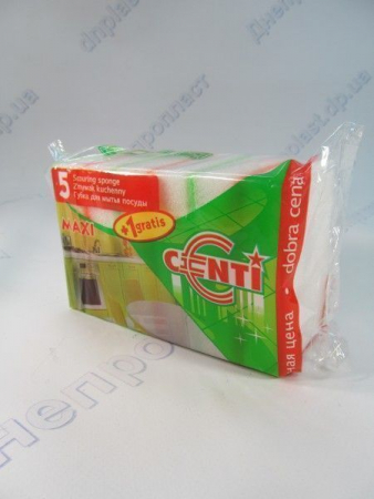 Губки кухонные для посуды MAXI CENTI (5+1)