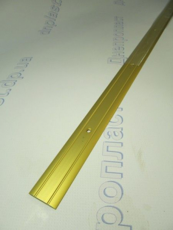 Порожек рифленый  30*3 золото 0,9 м