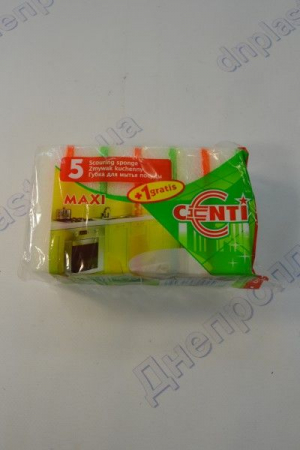 Губки кухонные для посуды MAXI CENTI (5+1)