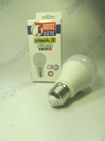 Лампа светодиодная А60 LED 12W E27 6400K HOROZ