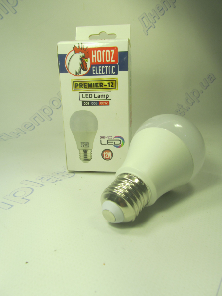 Лампа светодиодная А60 LED 12W E27 6400K HOROZ