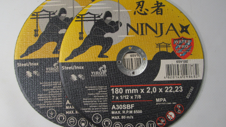 Диск отрезной по металлу 180*2,0*22мм NINJA