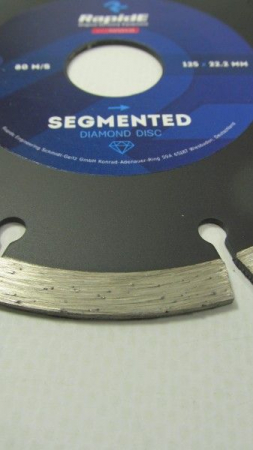 Диск алмазный 125*7*22,2мм Сегмент  Rapide Diamond Wheels