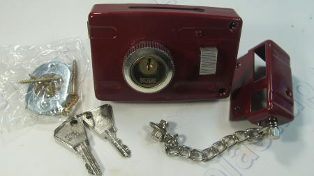 Замок накладной  МЕКО-101 с защелкой