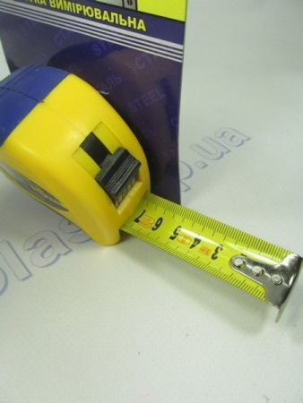 Рулетка 5м*19мм обрезинений корпус СТАЛЬ