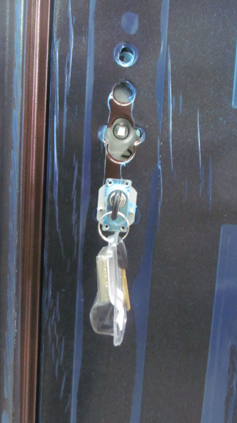 Дверь металлическая  860 см/ 2 замка