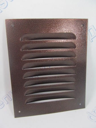 Решетка вентиляционная металическая коричневая 175*215мм