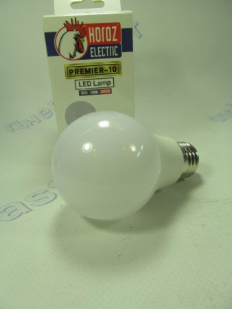 Лампа светодиодная А60 LED 10W E27 6400K HOROZ
