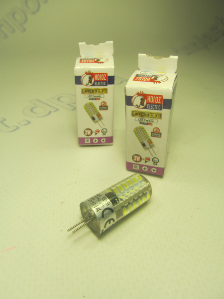 Лампа LED G4 3W 6400K микро-3 HOROZ