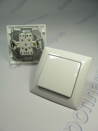 Выключатель 1  простой белый GUNSAN VIZAGE (231100)