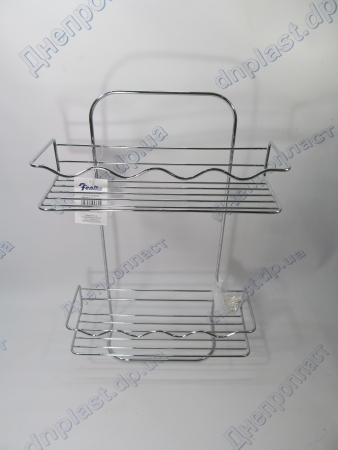 Полка 2 яруса (хром) прямая FENIKS