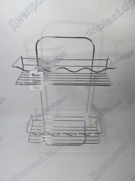 Полка 2 яруса (хром) прямая FENIKS