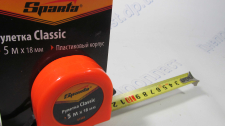 Рулетка 5 м*18мм пластиковый корпус SPARTA