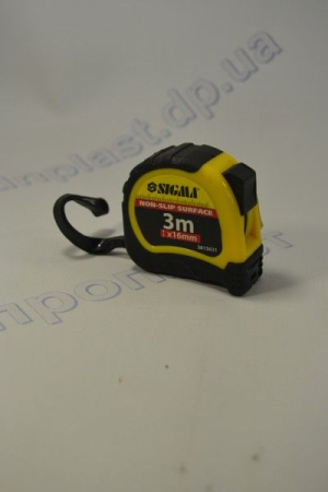 Рулетка обрезиненый корпус 3м*16мм  Sigma