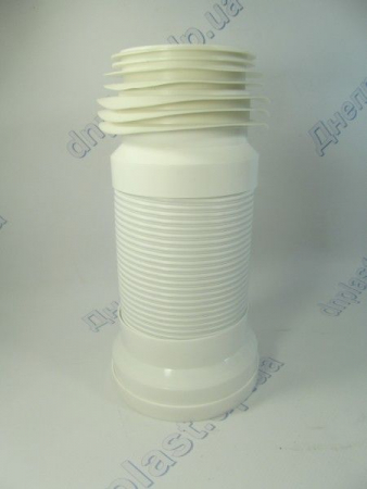 Гофра для унитаза 110 Ани с пружиной 270 - 500 мм