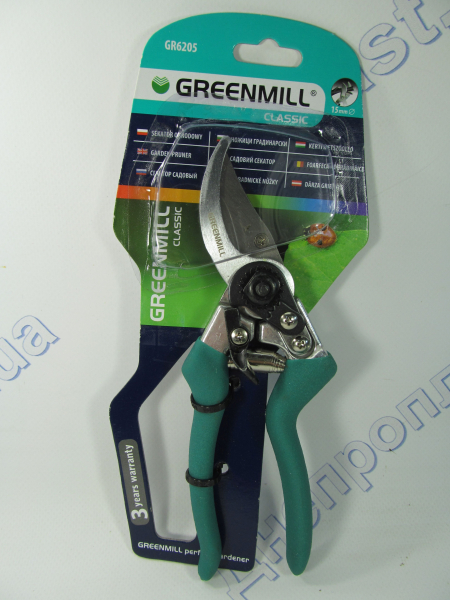 Секатор садовый d=15мм  GREENMILL GR6202