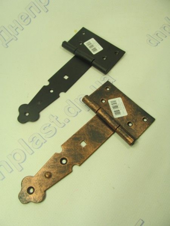 Петля Стрела (узор) 150мм медь,черная