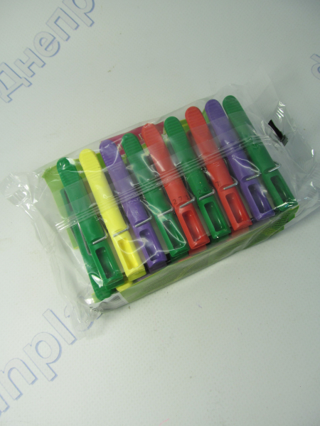 Прищепки 18 шт/80мм (пластик) БЛЕСК