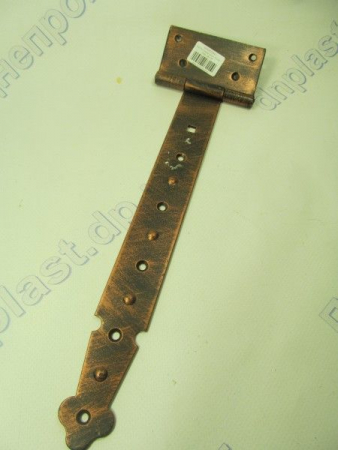 Петля Стрела (узор) 300мм медь,черная