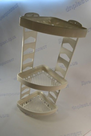 Полка угловая в ванную пластик РОСА