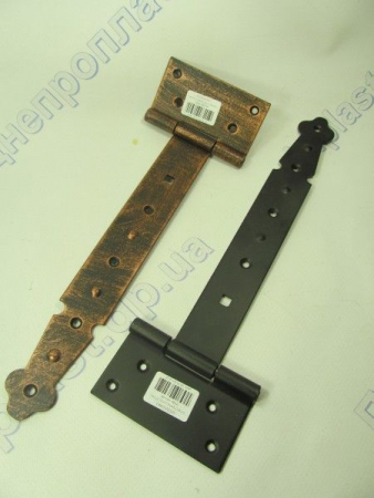 Петля Стрела (узор) 250мм медь,черная