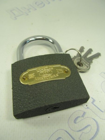 Замок навесной 63мм (серый)