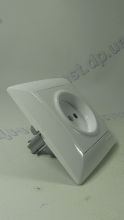 Розетка 1  простая белая HOROZ